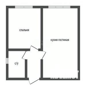 Дом 42м&sup2;, 1-этажный, участок 1 сот.  