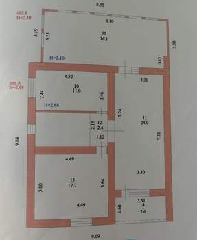 Дом 170м&sup2;, 2-этажный, участок 8 сот.  