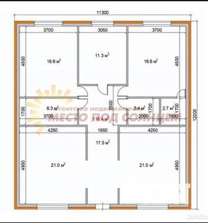 Дом 120м&sup2;, 1-этажный, участок 3 сот.  