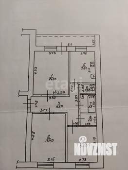 3-к квартира, вторичка, 61м2, 1/6 этаж