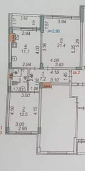 2-к квартира, вторичка, 56м2, 4/4 этаж