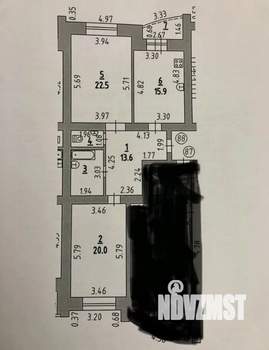 2-к квартира, вторичка, 80м2, 9/10 этаж