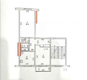 2-к квартира, вторичка, 46м2, 4/5 этаж