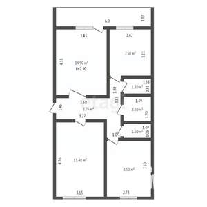 3-к квартира, вторичка, 61м2, 1/6 этаж