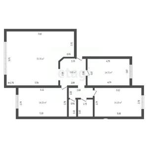 3-к квартира, вторичка, 95м2, 4/5 этаж