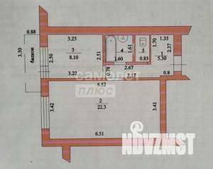 1-к квартира, вторичка, 40м2, 6/6 этаж